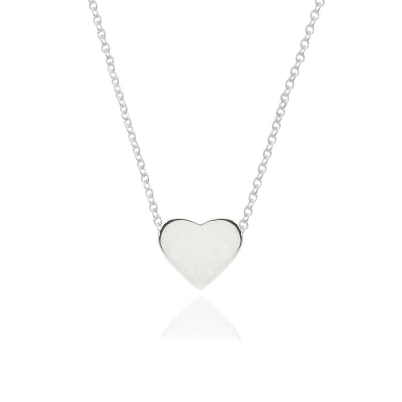 Collar Coraz&oacute;n Maite de Plata con Cadena image number null