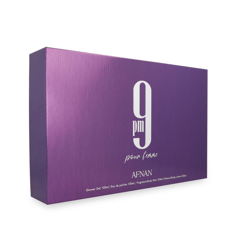 Set Afnan 9pm Pour Femme 4pzs 100ml Edp Spray/ ... image number null
