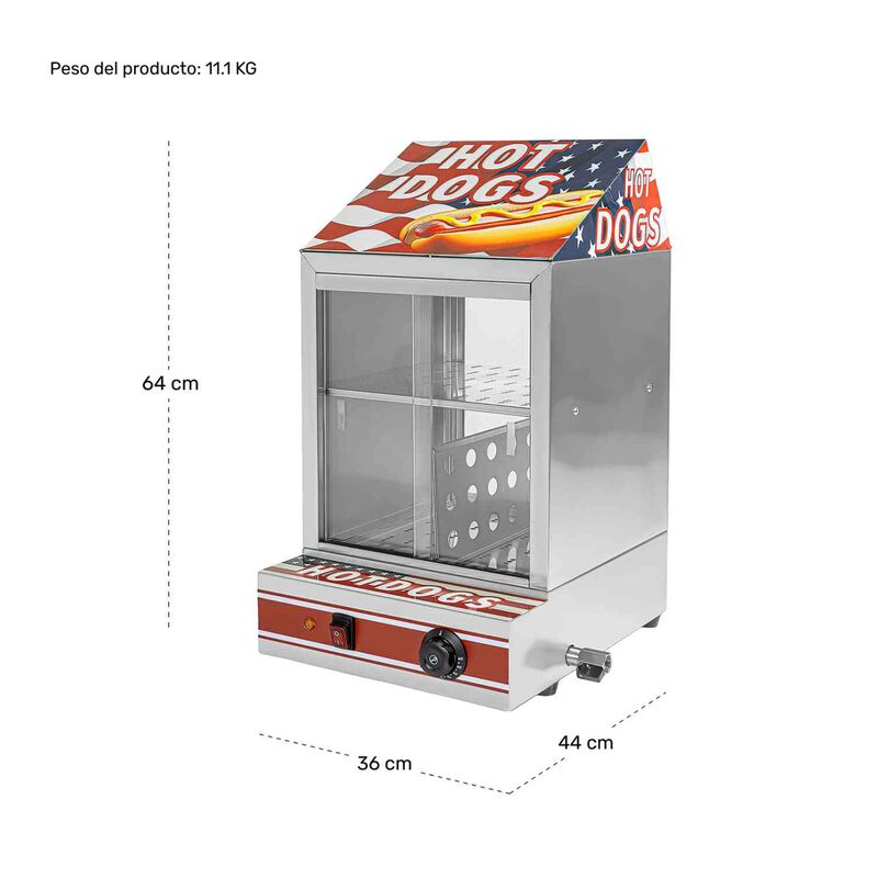 Vitrina Calentadora Vaporizadora Hot Dogs Salch... image number null