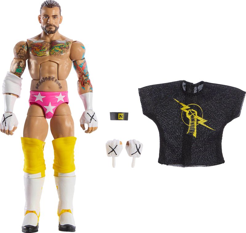 Figura De Acci&oacute;n Mattel Wwe Elite Cm Punk Serie... image number null