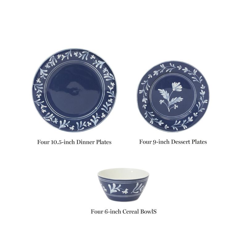 Juego de Vajilla Martha Stewart Azul Cielo 12 P... image number null