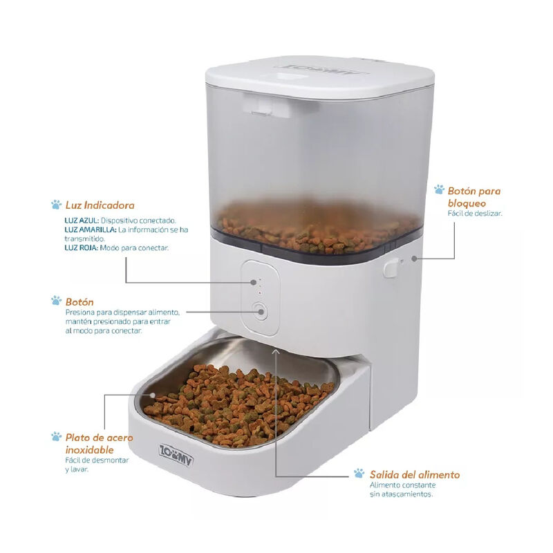 Comedero Smart Para Mascotas Zoomy Acero Inoxid... image number null