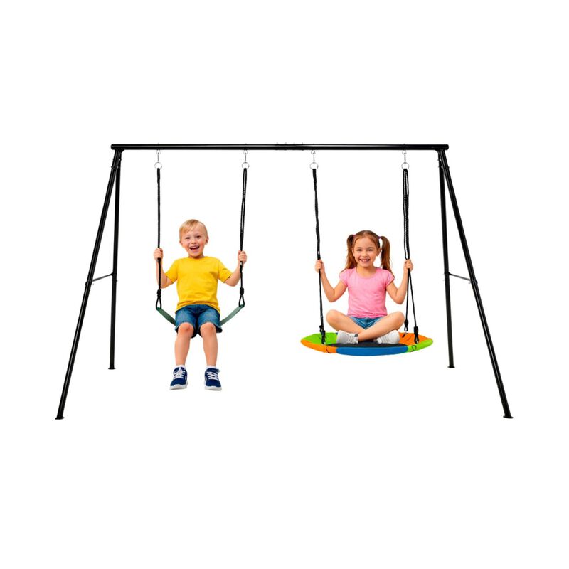 Columpio Infantil 2en1 Trampolin Balancin Estac... image number null