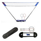 Set de Badminton con Red, 2 Raquetas, 2 Gallitos, Base con estructura Portatil, Plegable con Estuche