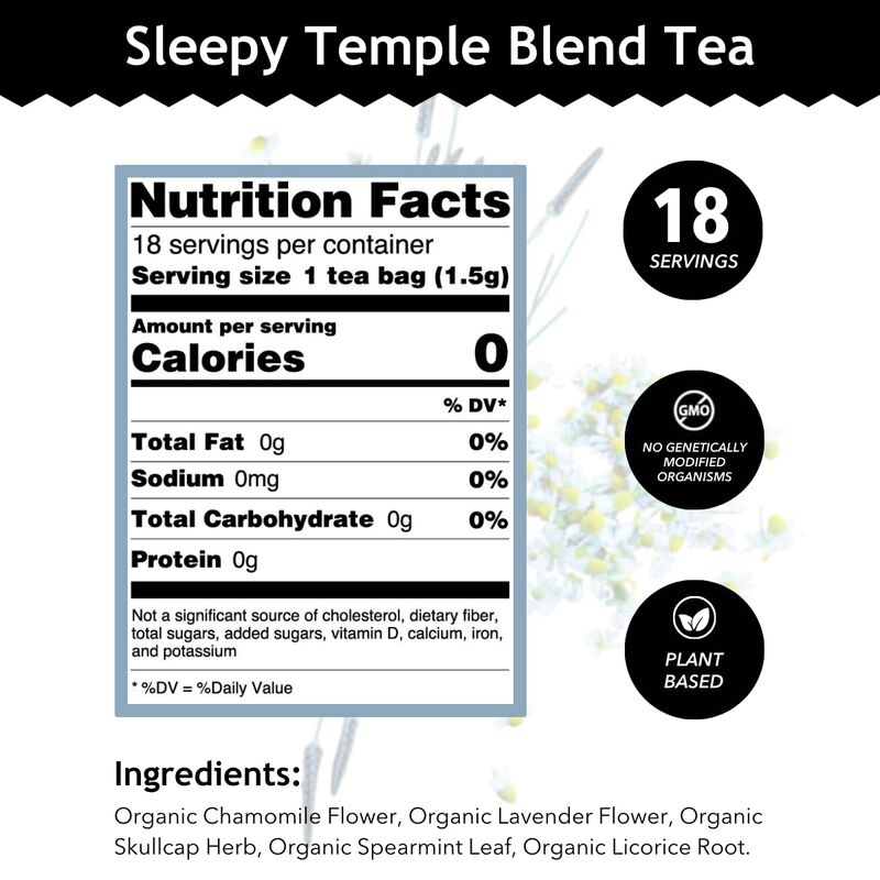 Buddha Teas &ndash; Sleepy Temple (18 Bolsas, Org&aacute;nic... image number null
