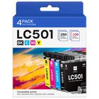 Cartuchos De Tinta Belietop Lc501 (paquete De 4) Cmyk