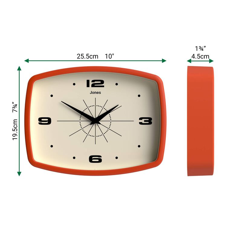 Reloj De Pared Jones Clocks&reg; Movie Retro 25,5 X... image number null