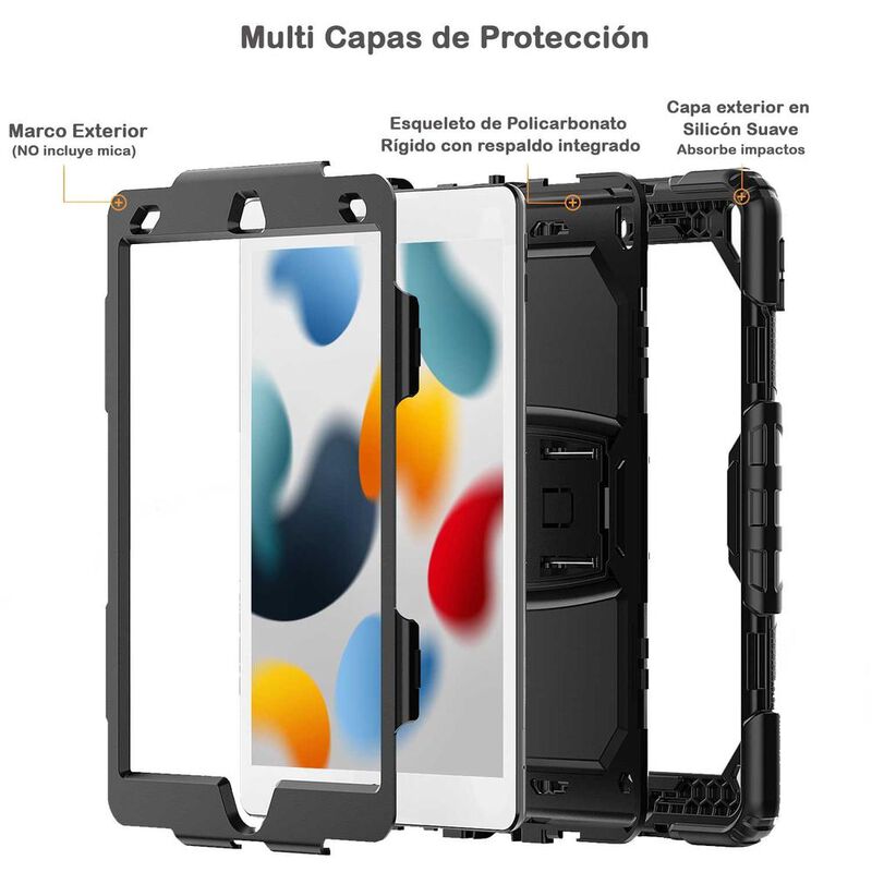 Funda TEKKU StandC uso rudo para iPad 9 iPad 8 ... image number null