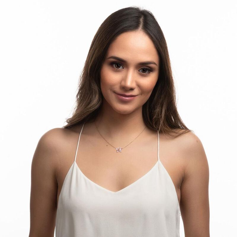 Collar Mujer Dije Cristal Y Zirconias, Joyería ... image number null