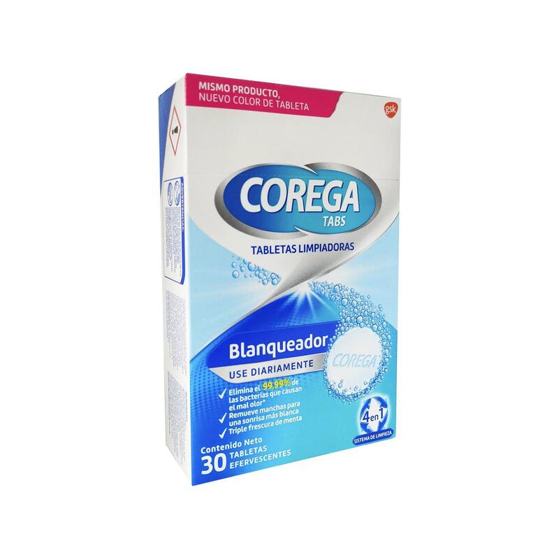 Corega Limpiador En Tabletas Blanqueador - 30 T... image number null