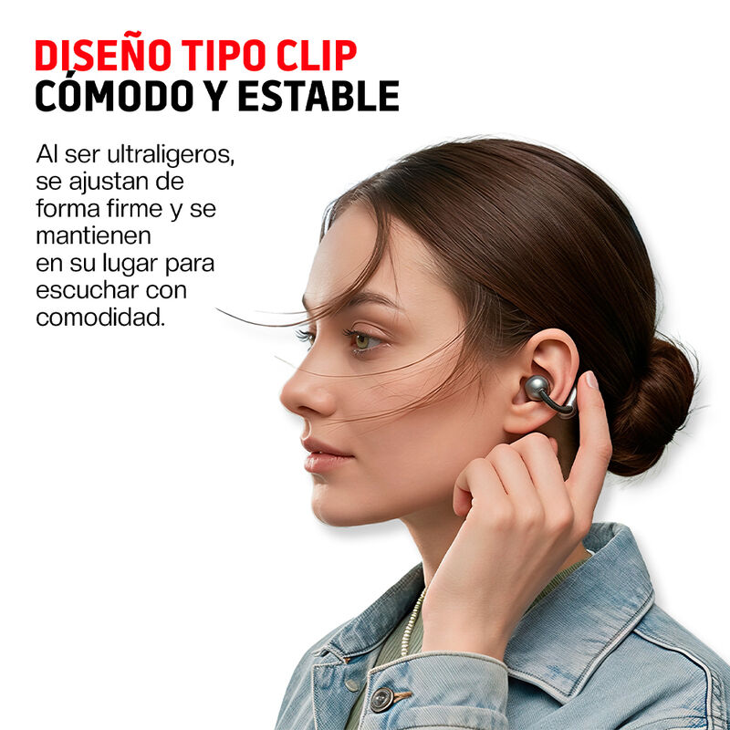 Aud&iacute;fonos Inal&aacute;mbricos Tipo Clip Open Ear Bluet... image number null