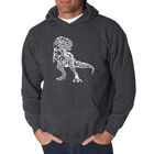 Sudadera Con Capucha Word Art Para Hombre - Dinosaurios - Gris