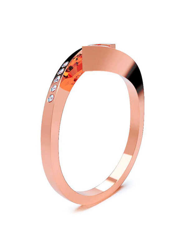 Anillo de Compromiso de 10K con Circonia Talla ... image number null