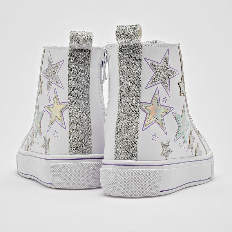 Lycht Tenis urbano para ni&ntilde;a. Blanco plata image number null