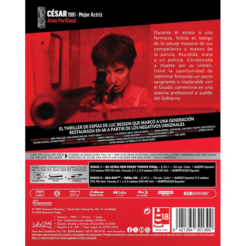 Nikita, Dura de Matar (Steelbook) [4K UHD+Blu-r... image number null
