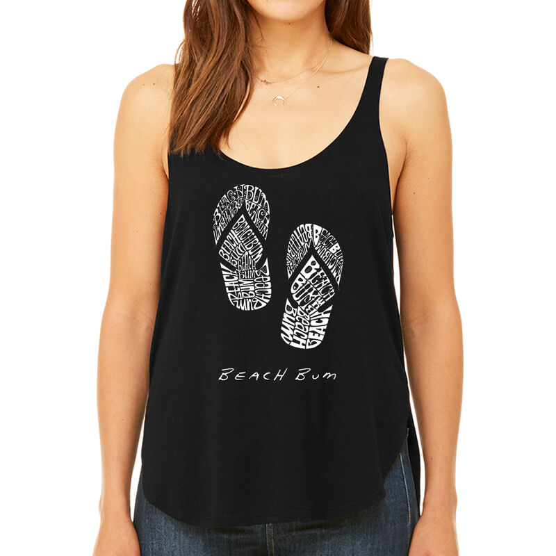 Tank Top Holgado Word Art Para Mujer - Beach Bu... image number null