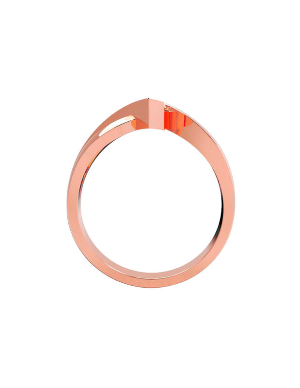 Anillo de Compromiso en Oro Rosa 10K con Circon... image number null