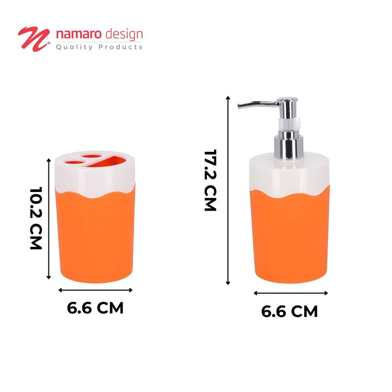 Set De Ba&ntilde;o Olas Naranja Namaro Design image number null