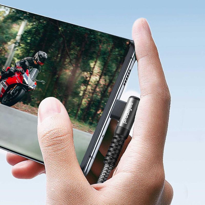 Cable Datos PRODIGEE USB-C a USB-C Angulo 90 1.... image number null