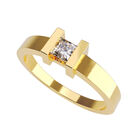 Anillo de Compromiso en Oro de 14K con Circonia - Amore Mio!