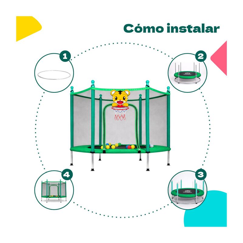 Trampolin Brincolin 55  Tumbling Infantil Canas... image number null