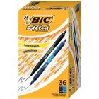 Bol&iacute;grafos Bic Soft Feel Retr&aacute;ctiles, Paquete De 36 Unidades
