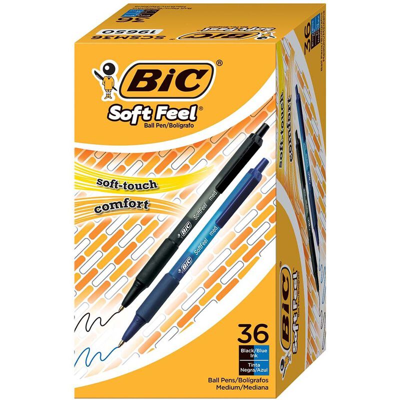 Bol&iacute;grafos Bic Soft Feel Retr&aacute;ctiles, Paquete D... image number null