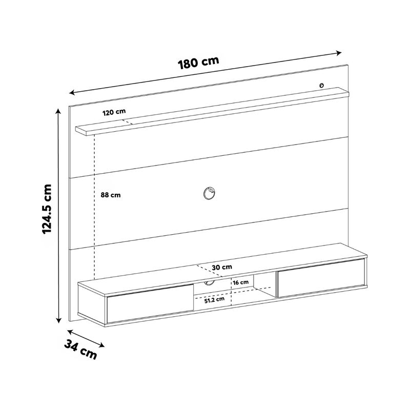 Panel para TV Bertolini Platinum Blanco image number null