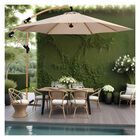 Sombrilla Tipo Madera Jard&iacute;n Exterior 2.9m Playa Terraza Beige Jardimex