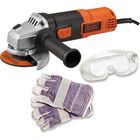 Esmeriladora Black & Decker 4 1/2&rdquo; mas Gafas mas Guantes mas Caja Profesional Modelo G720XK-B3