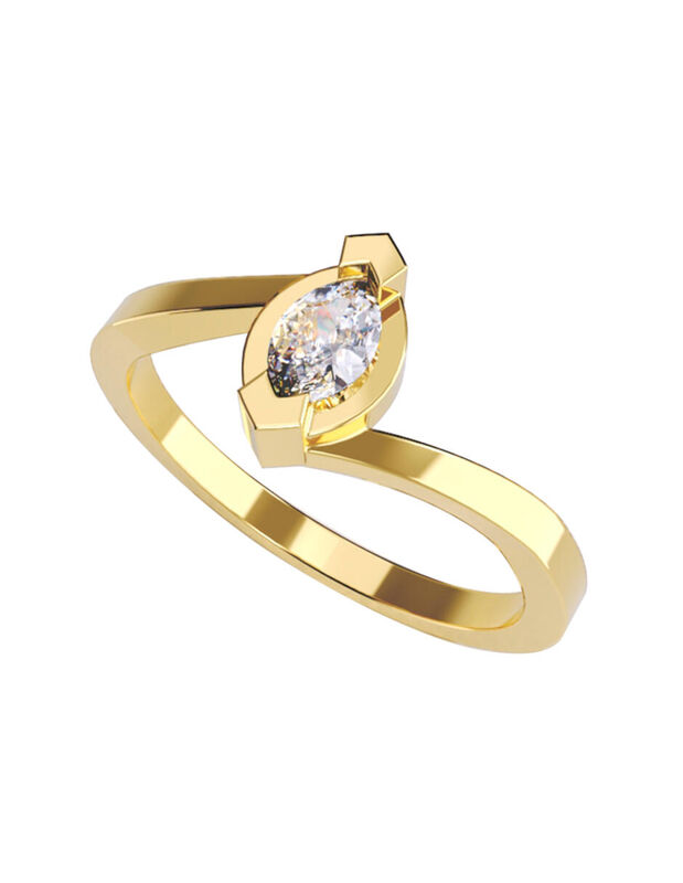 Anillo de Compromiso de 14K con Diamante de Lab... image number null