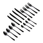 Set de Cubiertos Color Negro para 4 Personas &ndash; 16 Piezas