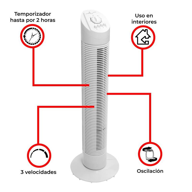 Ventilador Torre Iusa 29" 42w 3vel image number null