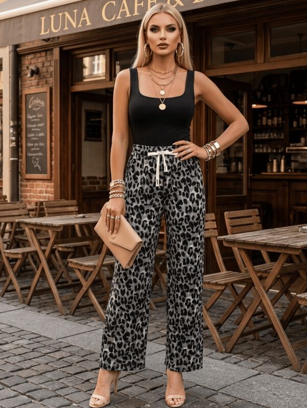 Pantalon De Mujer De Corte Ancho Malabis Panta-... image number null