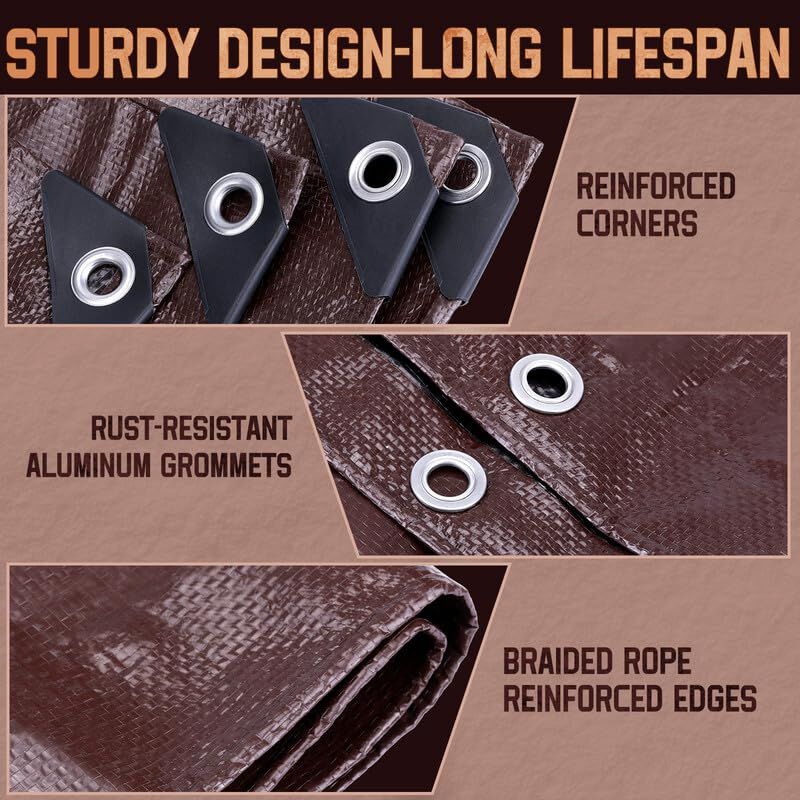 Lona Meruyoo 6x12 m Impermeable Y Resistente A ... image number null