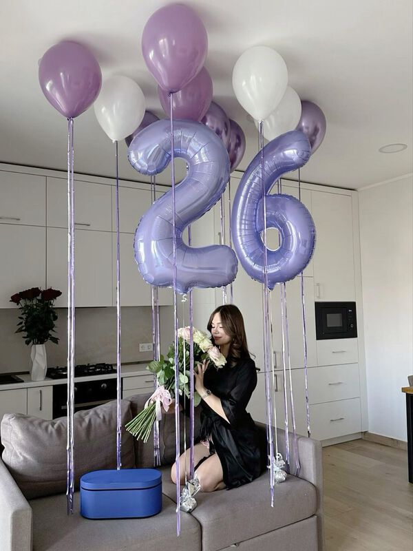 Globo Upgesy N&uacute;mero 9 De 40 Pulgadas Lila image number null