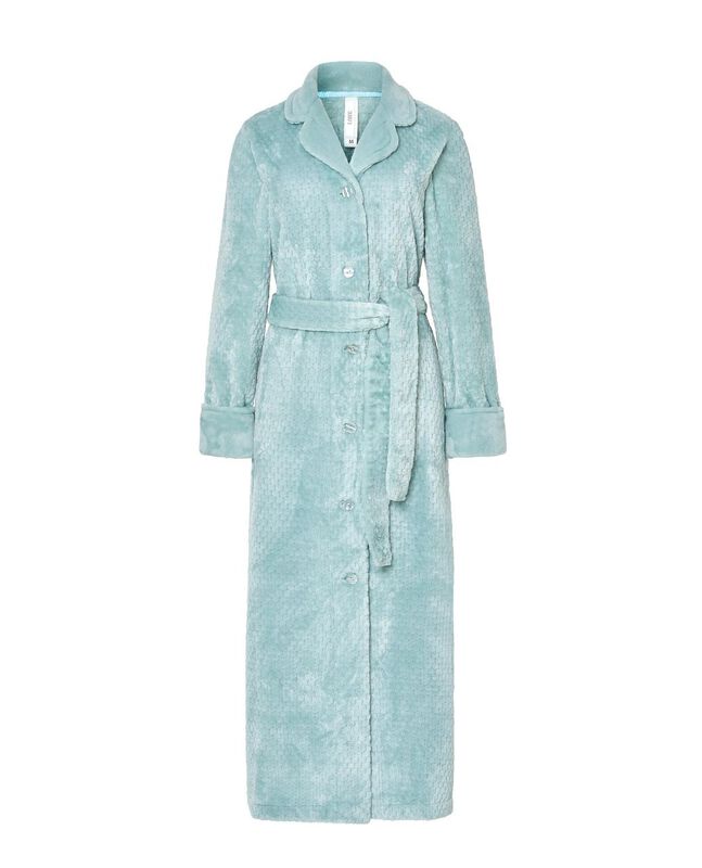 Bata Larga Jacquard con Cintur&oacute;n Verde image number null