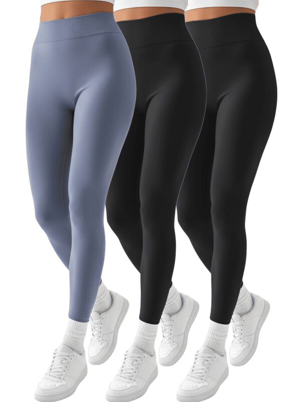 Set 3 Mallones Mujer Leggings Stretch Leggins L... image number null