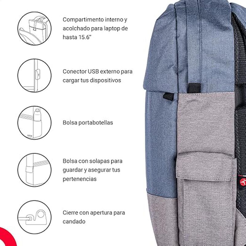 TechZone Mochila STRONG Para Laptop de hasta 15... image number null