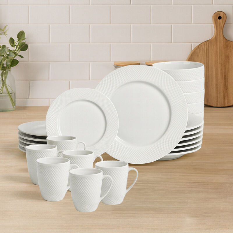 Vajilla Elise para 6 Personas - Cer&aacute;mica Blanca... image number null