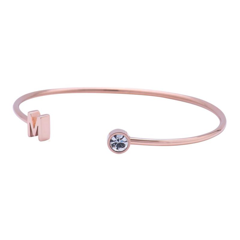 Pulsera Mujer Inicial Letra, Acero Inoxidable R... image number null