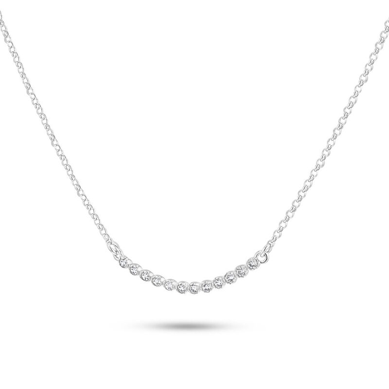 Gargantilla De Plata .925 Con Zirconias 43+2cm image number null