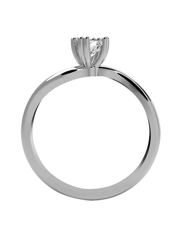 Anillo de Compromiso en Oro Blanco de 10K con C... image number null