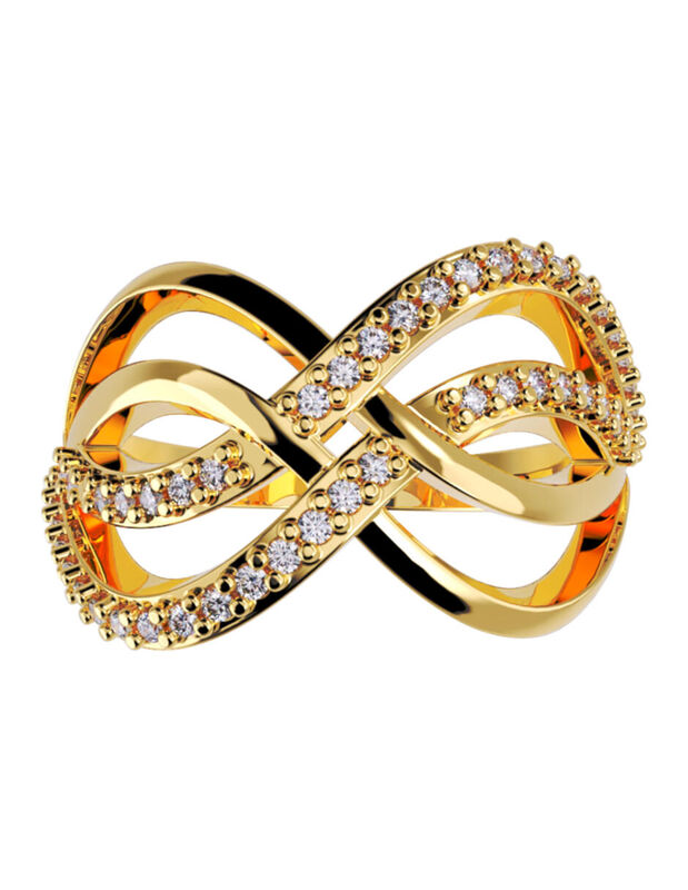 Anillo de Compromiso en Oro de 14K con Circonia... image number null