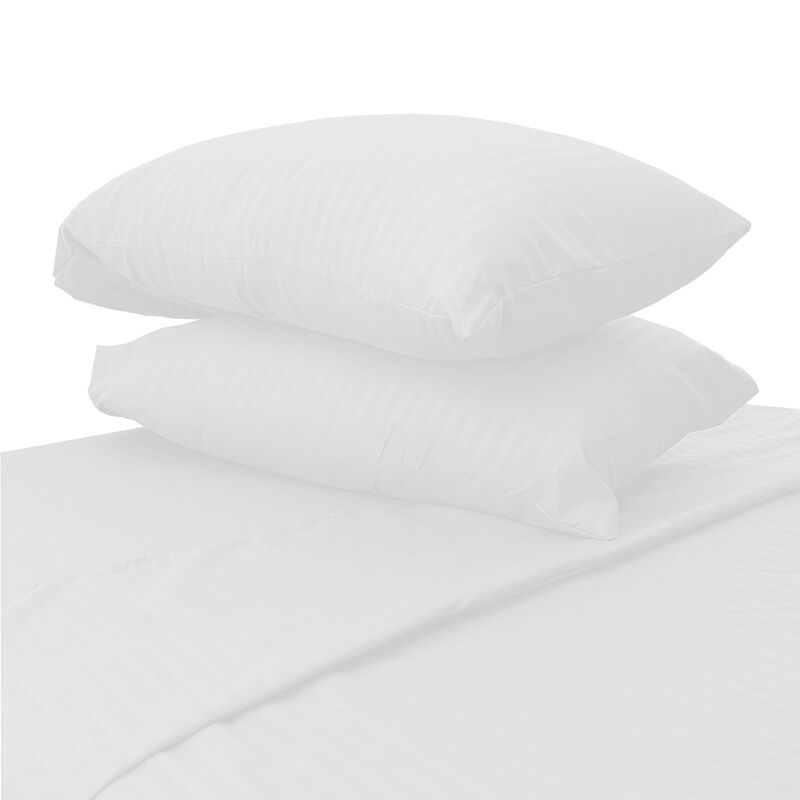 Juego de S&aacute;banas Tacto Seda Kin Size blanco image number null