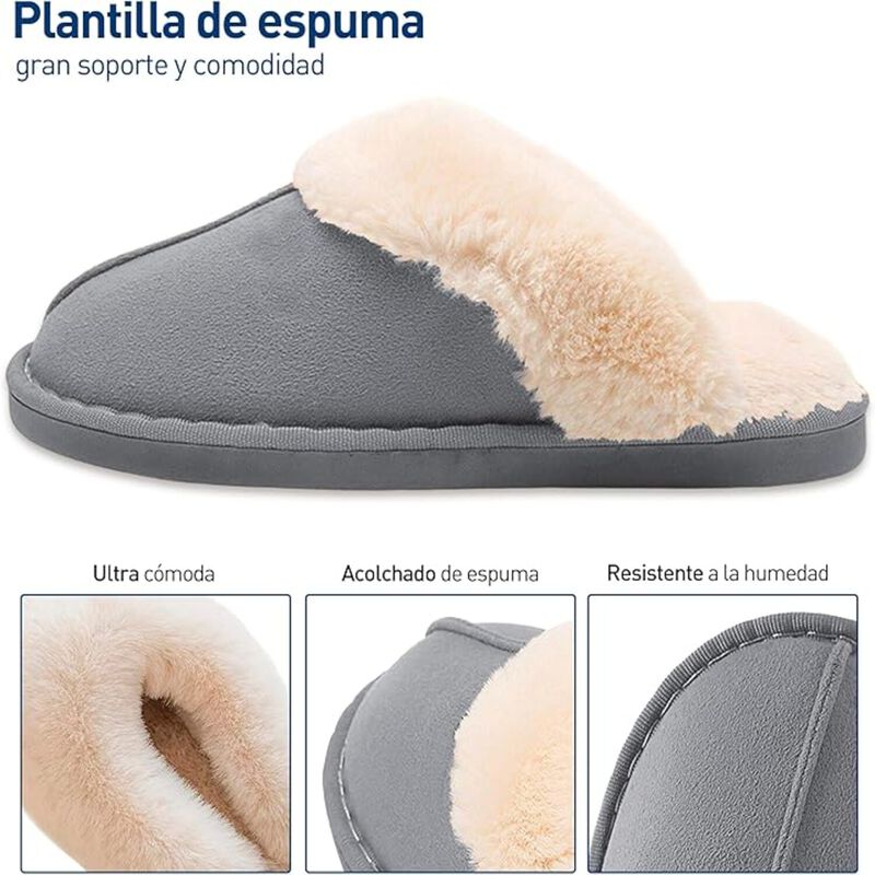 Pantuflas Unisex Hombre y Mujer para Adultos Bl... image number null