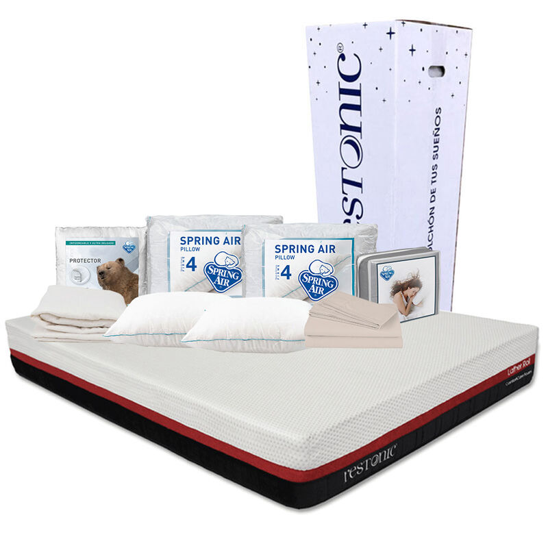 Colch&oacute;n Matrimonial Roll + 2 Almohadas Osos + P... image number null