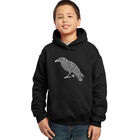 Sudadera Con Capucha Word Art Para Ni&ntilde;o - Edgar Allen Poe's The Raven - Negro