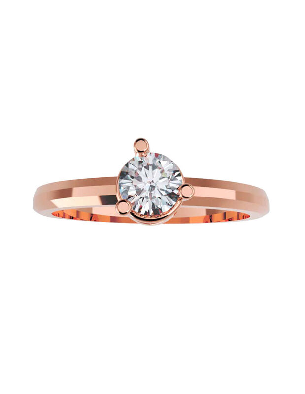 Anillo de Compromiso de 14K con Diamante de Lab... image number null