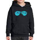 Sudadera Con Capucha Word Art Para Ni&ntilde;a - Beach Vibes - Negro